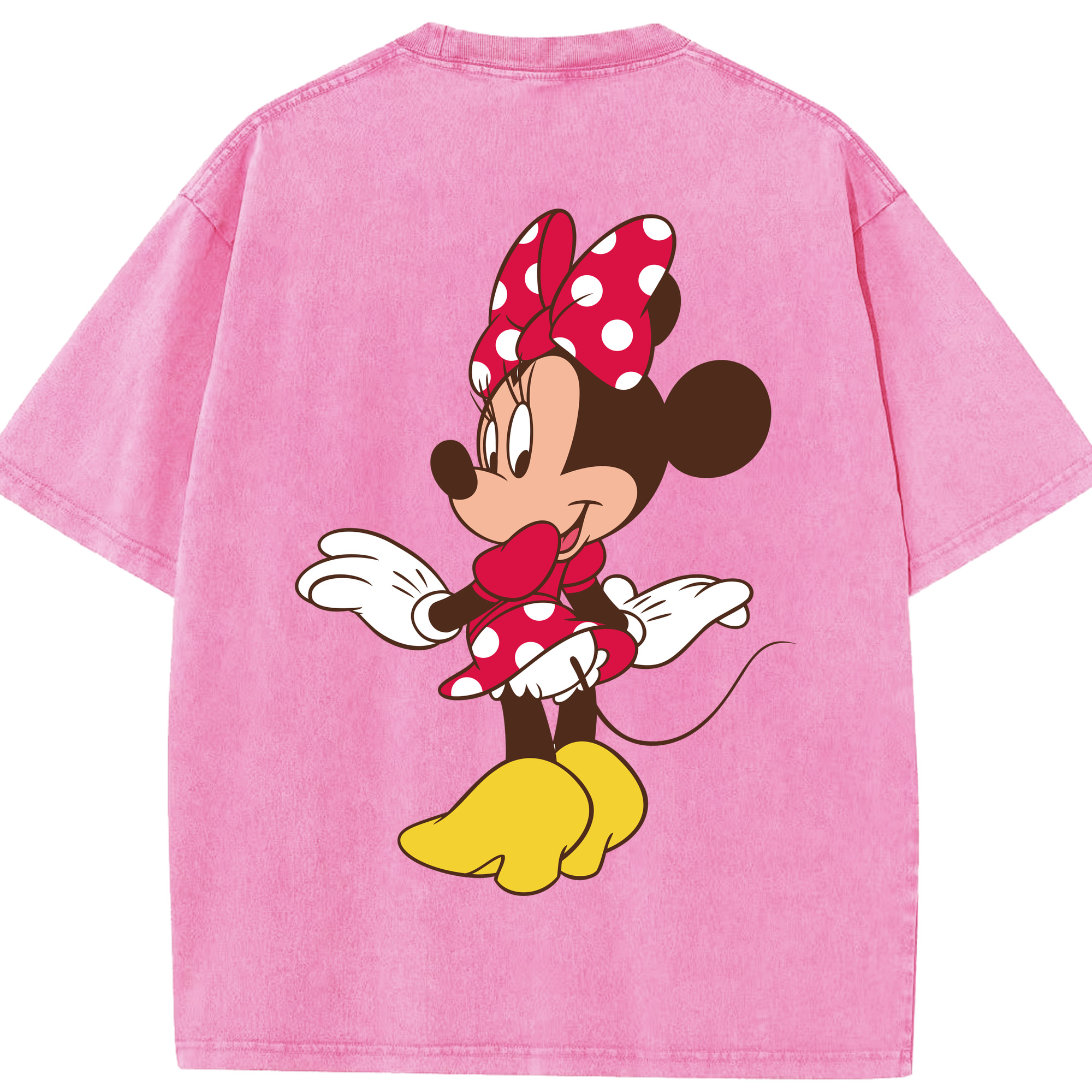 （画像用） ミッキーマウス Mickey Mouse 綿100% ヴィンテージ風 半袖Tシャツ（背面プリント）